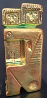 EARLY EXTRA RARE COLORED ZSOLNAY NÁDOR ENDRE MOTHER WITH CHILD - EMBRACE