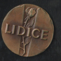 Lidice memorial plaque 1942 1967 inscribed