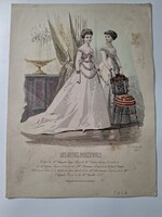 Antik párizsi divatlap, Les Modes Parisiennes, 1867