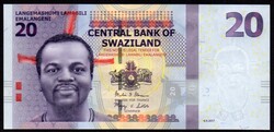 Swaziland 20 Emalangeni UNC 2017