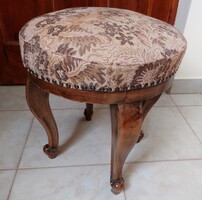 Arched-legged stool, pouf, with spring seat, 47 cm high