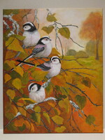 Autumn Morning, Autumn Warblers, Oil Painting