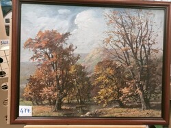 Kabai Őszi táj patak hegyekkel 477.