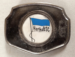 Vintage női férfi fém német Hertha BSC labdarúgó klub szurkolói övcsat futball foci sport relikvia