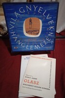 Quiliton Italian 6 vinyl record set in original box from 1964 with lesson box. Great item for collec