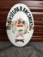 Helyőrség parancsnokság zománc tábla