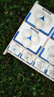 Hollóházi Blue and White Art Deco Porcelain Spice Jar with Bauhaus Style Wall Shelf