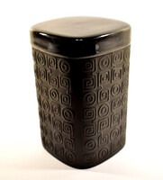 Cuno Fischer (1914–1973) BLACK PORCELAIN OP - ART BOX – ROSENTHAL STUDIO-LINIE, approx. 1960