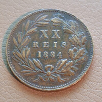 Portugália 20 Reis, 1884