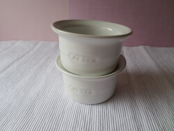 Pyrex kerámia szuflé sütő és adagolóedény tálka 2 db