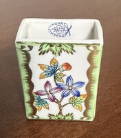 Ritka Herendi porcelán gyufatartó tok – Viktória (VBO) minta (7914)