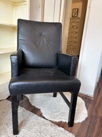 Black leather chair for sale in Budapest 17th district, 38,000 HUF