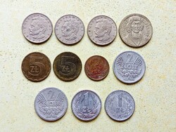 Poland 11 Different Coins 1 2 5 10 Zloty 1958-1984