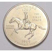 USA, quarter dollar 1999 D - Delaware UNC+