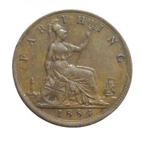 Egyesült Királyság,1 farthing 1884 EF bronz