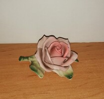 Gyönyörű Karl Ens porcelán rózsa – jelzett, antik asztali dísz