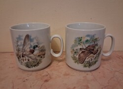 Thun porcelán madaras ( vadkacsa mintás, stb. ) bögre - 2 db ( új )