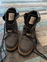 Originals DOCKERS by Gerli 38-as fekete téli bőrbakancs, túrabakancs ,bélelt bőrbakancs - hand made