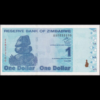 Zimbabwe 1 Dollar 2009 P-92 UNC