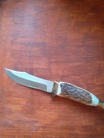 Hunting Knife with Antler Handle