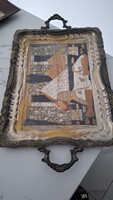 Antik fém Egyiptomi tálca