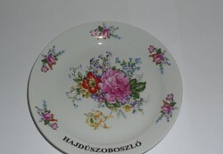 Hajdúszoboszló ornately decorated porcelain wall plate