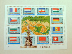 1977. Európa transzkontinentális vízi útja: Duna-Rajna-Majna -  bélyegblokk /700,-/