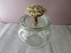 Weck Decorative Glass with Pearlized Floral Handle
