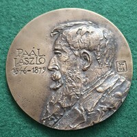 Farkas Ferenc: Paál László 1846-1879, Bronze Medal, Plaquette, Small Sculpture