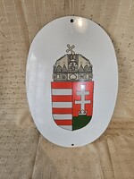 Hungarian Coat of Arms Enamel Plate