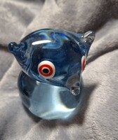 Vintage Handcrafted Blue Glass Animal Figurine