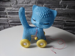RETRO - DMSZ Rolling Cat Toy, Plastic, Pull-Along, Vintage Style
