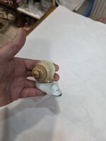 Hollóházi porcelán csiga figura