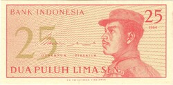 25 sen 1964 Indonézia UNC