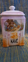 Antique large porcelain spice jar, Victoria spice container 4 (M6490)