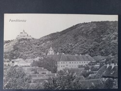 Antik képeslap Fraknó, Forchtenstein, vár és kolostor, történelmi látkép 1924
