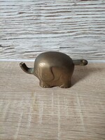 Tömör sárgaréz elefánt figura / papírnehezék – 191 g