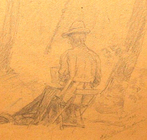 Guaranteed Original EDVI-ILLÉS ALADÁRNÉ / 1870-1958/: PAINTING IN LANDSCAPE