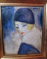 Vaszary J Portrait Painting