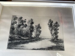 Etching Paulovics Pál Quiet Ditch?