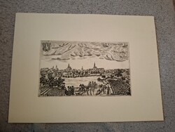 Zsuzsa Weisz: Veszprém, etching, size indicated