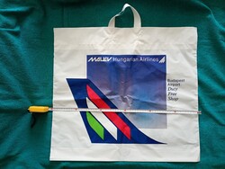 Malév Hungarian Airlines Budapest Airport Duty Free Shop plastic advertising bag with handle