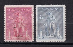 1945 Csehszlovákia Pecsételt Bélyegsor Jan Sladký-Kozina kivégzésének 250. évfordulója