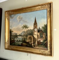Hollóházi Biedermeier pocket clock with 3 melodies by Henry Capt, circa 1840
