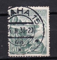 1938 Csehszlovákia 50h Pecsételt Bélyeg Sokol Téli Játékok, Magas-Tátra