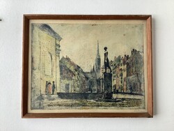 Ősz Dénes ( 1915 - 1980 ) - Városkép .