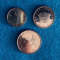 Slovenia - 1-5 euro cent - 2007 coin - 3 coins - BUNC