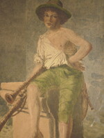 (K) Kassai Nándor (1860-1929-után) : Olasz dudás fiú / 1891