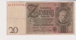 Német Birodalom 20 márka 1929  VF szép bankjegy  /B2/