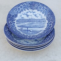 Schönbrunni kastélyt ábrázoló angol porcelán tányérok 4db